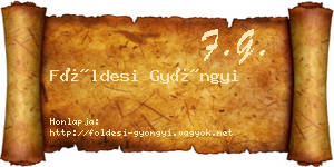 Földesi Gyöngyi névjegykártya