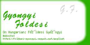 gyongyi foldesi business card